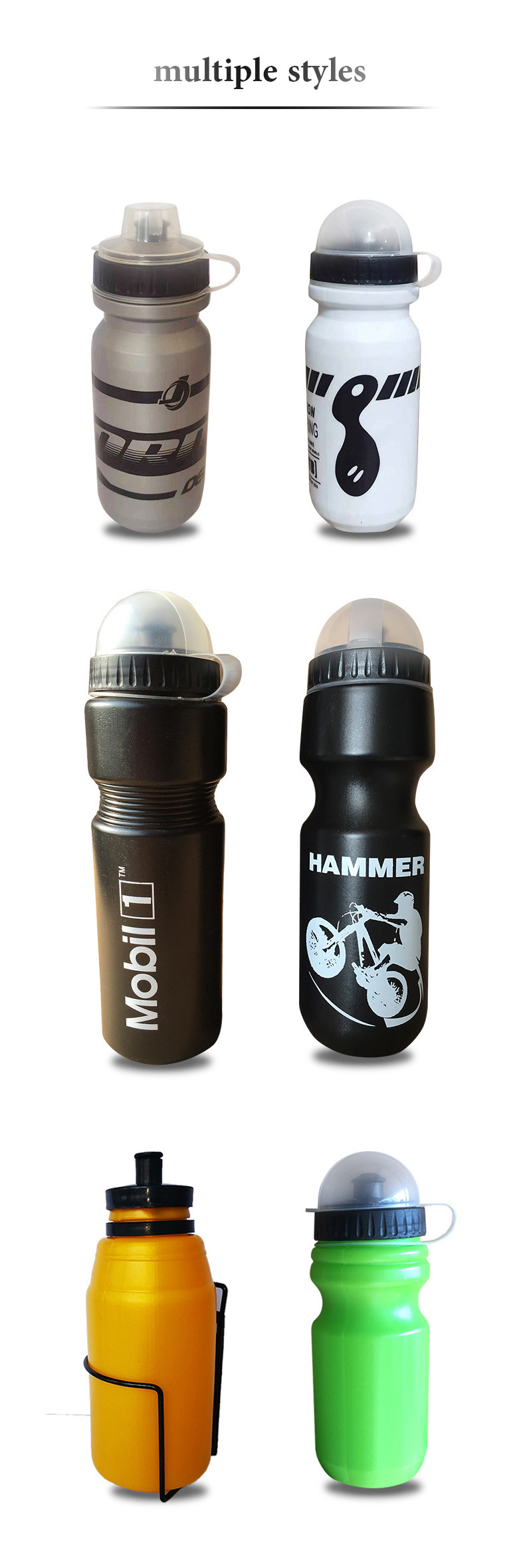 Outdoor Cycling Running Plastic Sport Water Bottle With Custom Logo Bpa Free Half Gallon Water Bottle