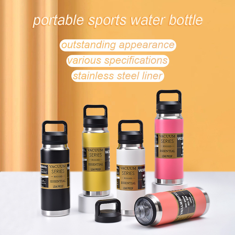 20/26/36oz Newly Yetys Travel Sports Outdoor Powder Coated Stainless Steel Water Bottle Yetirambller Water Bottle With Chug Lid