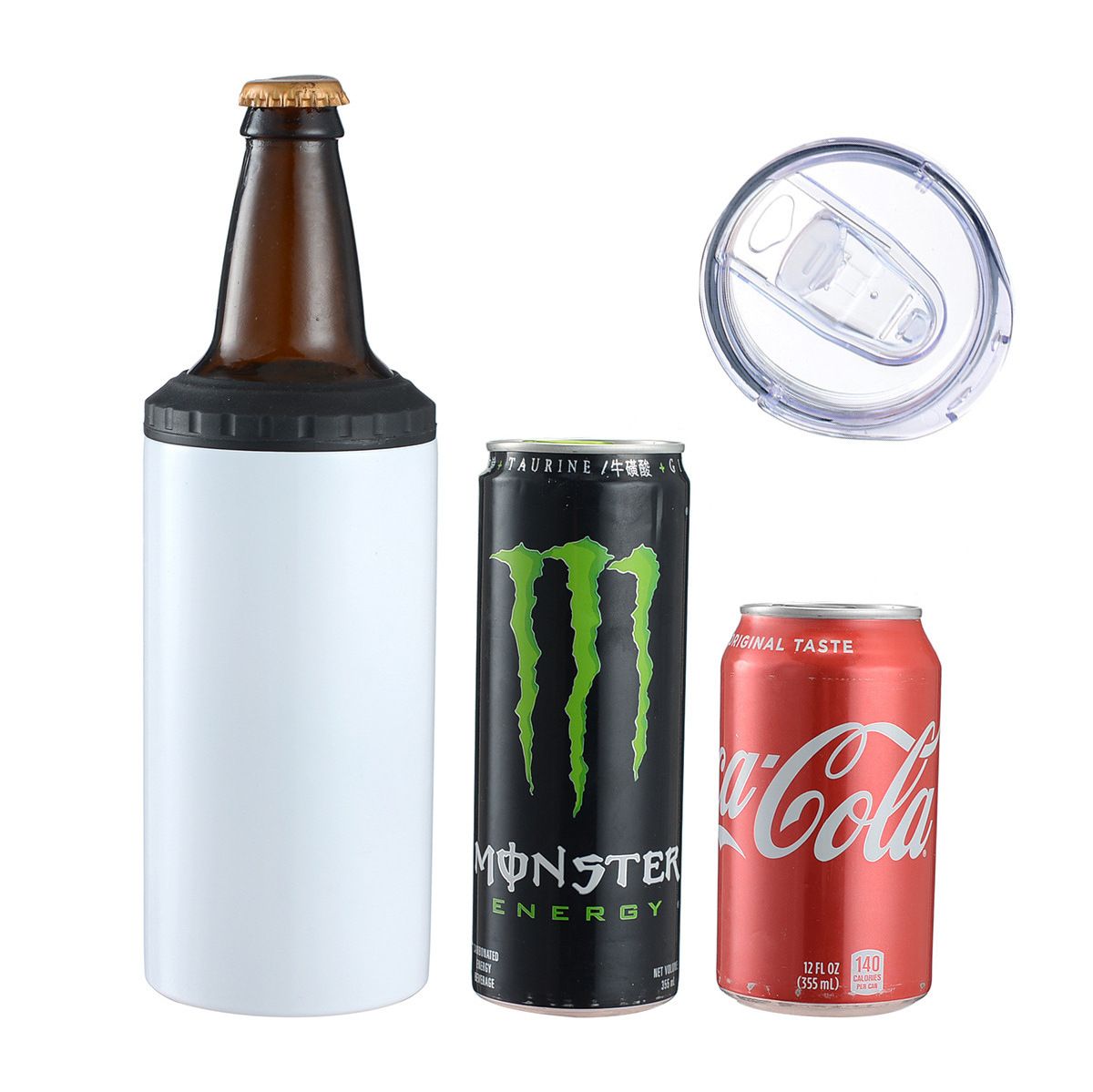 16oz Wholesale 4 in 1 Stainless Steel Double Wall Slim Can Cooler Holder Beer Cola Can