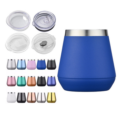 New Travel Coffee 10oz Egg Shaped Vacuum Stainless Steel Wine Tumbler Cup Beer Mug 10 oz Wine Tumbler