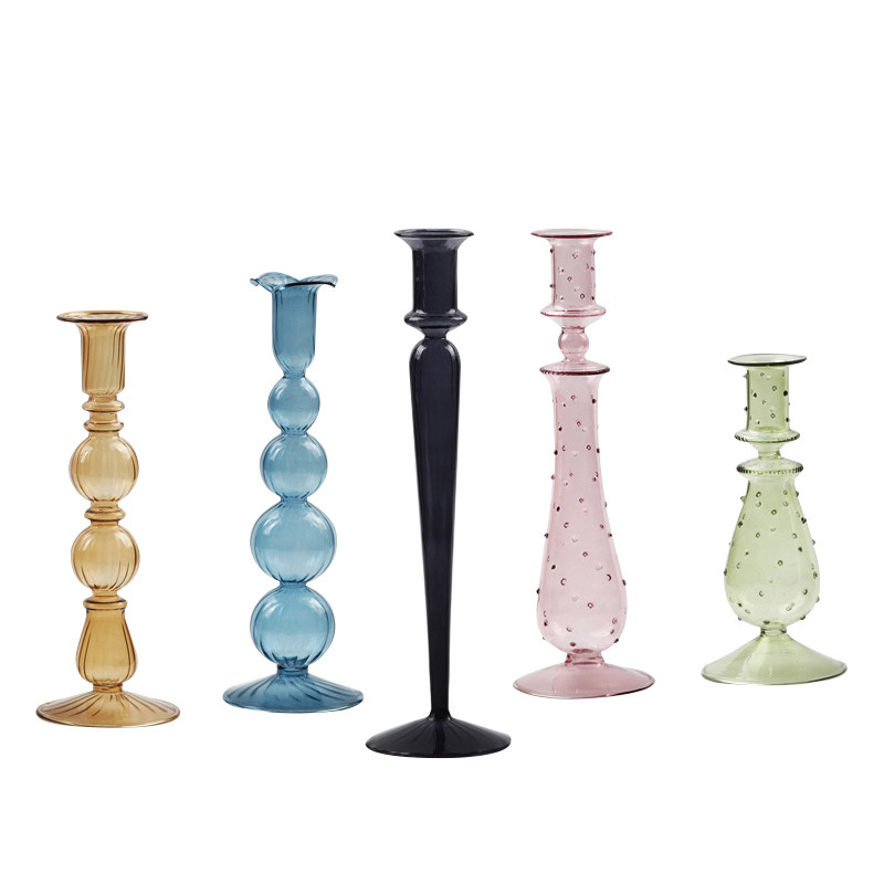 Nordic Candlestick Glass Candle Holders Candle Stick Candle Holder For Table Centerpiece