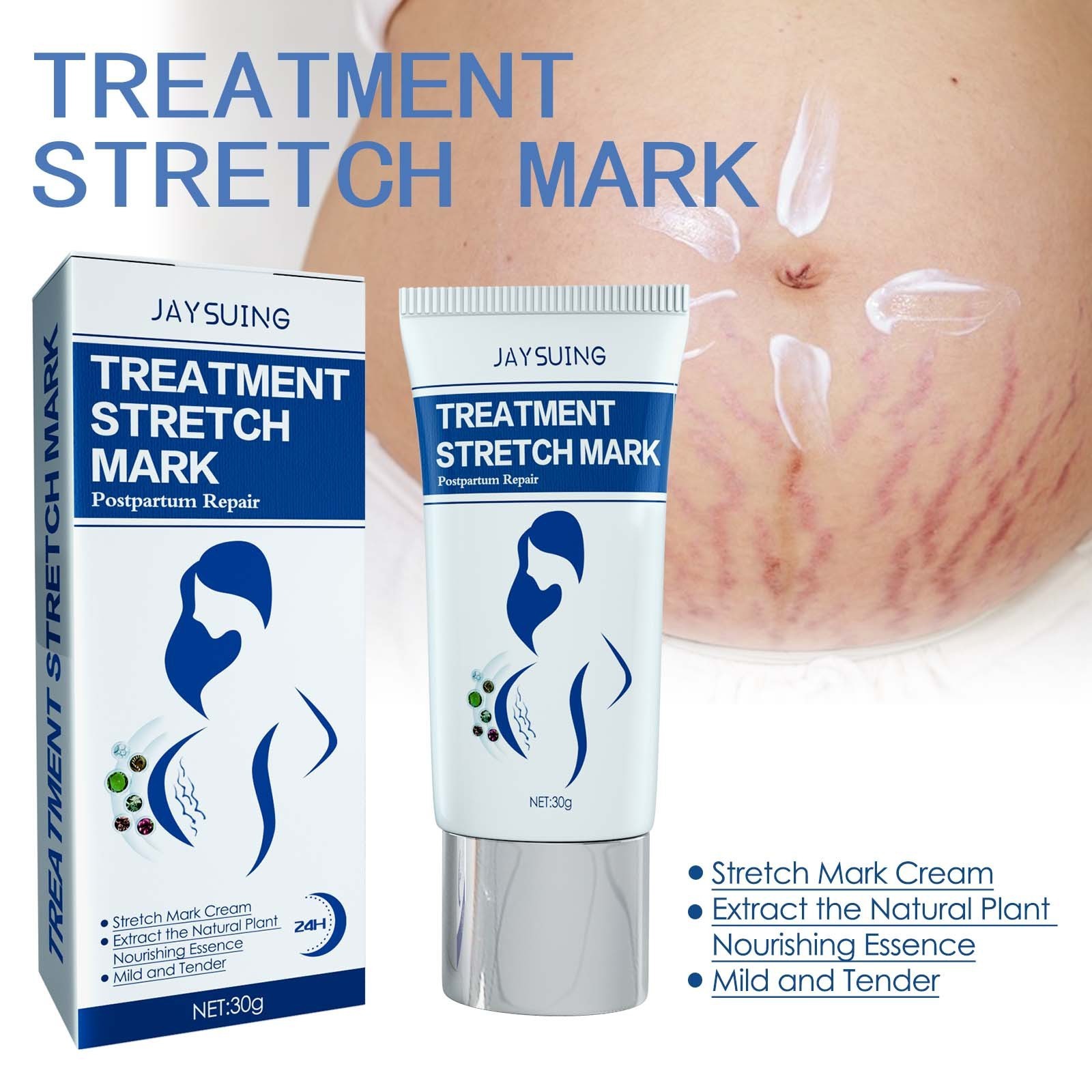 Jaysuing OEM ODM Pregnancy Marks Removal Body Stretch Mark Cream For Legs 1