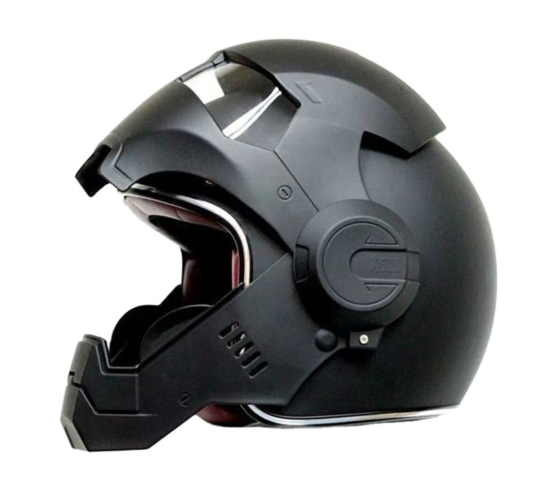 2024 NEW MSR MS057 Top Hot Black MASEI IRONMAN Iron Man Helmet Motorcycle Helmet Half Open Face Helmets Casque Motocross 610