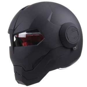 2024 NEW MSR MS057 Top Hot Black MASEI IRONMAN Iron Man Helmet Motorcycle Helmet Half Open Face Helmets Casque Motocross 610