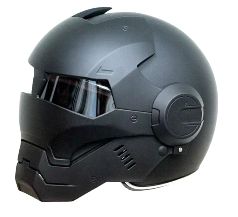 2024 NEW MSR MS057 Top Hot Black MASEI IRONMAN Iron Man Helmet Motorcycle Helmet Half Open Face Helmets Casque Motocross 610