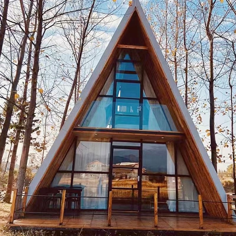 Triangle Shape Structure Small Cabin /Tiny House/ Triangle House A Frame House Kit For Outdoor Living