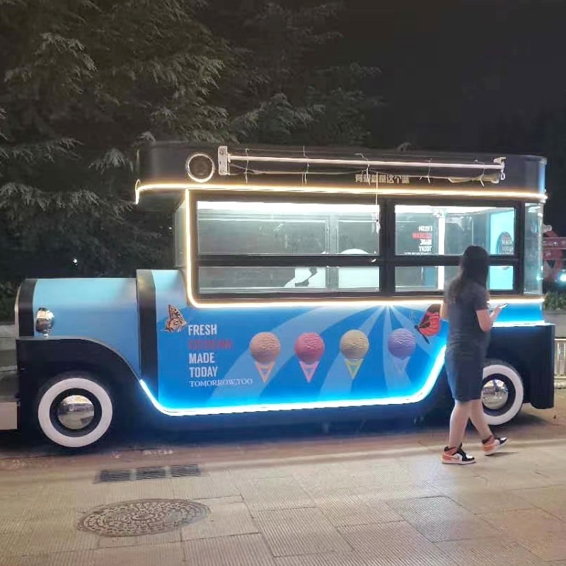 Ice Cream Coffee Beer Bar Hot Dog Food Cart Taco Truck Mobile Kitchen Vintage Mobile Taco Food Truck