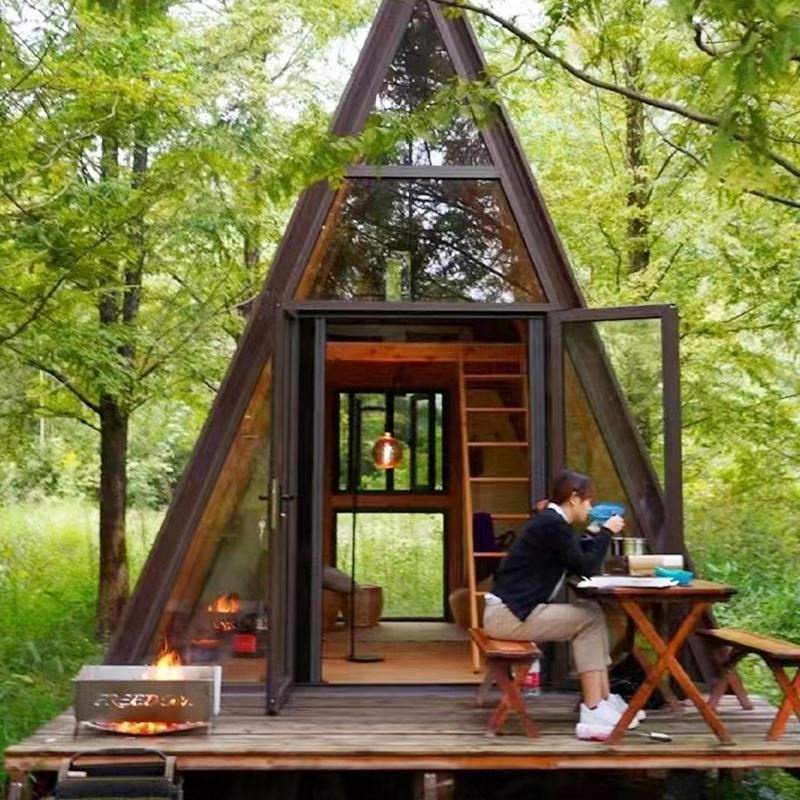 Triangle Shape Structure Small Cabin /Tiny House/ Triangle House A Frame House Kit For Outdoor Living