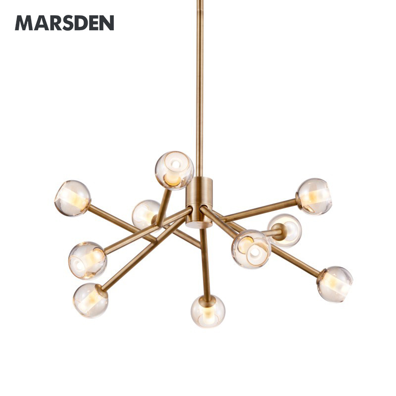 Modern Ceiling Light Sputnik Chandelier Gold Mid Century Light Fixture Ceiling Light for Dining Room Bedroom Foyer Hallway