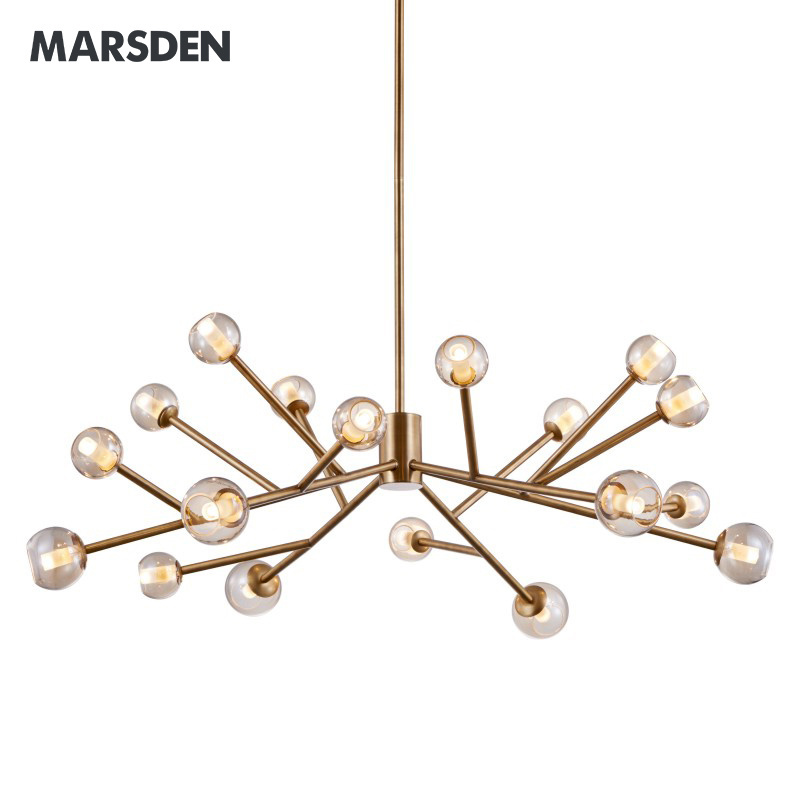 Modern Ceiling Light Sputnik Chandelier Gold Mid Century Light Fixture Ceiling Light for Dining Room Bedroom Foyer Hallway