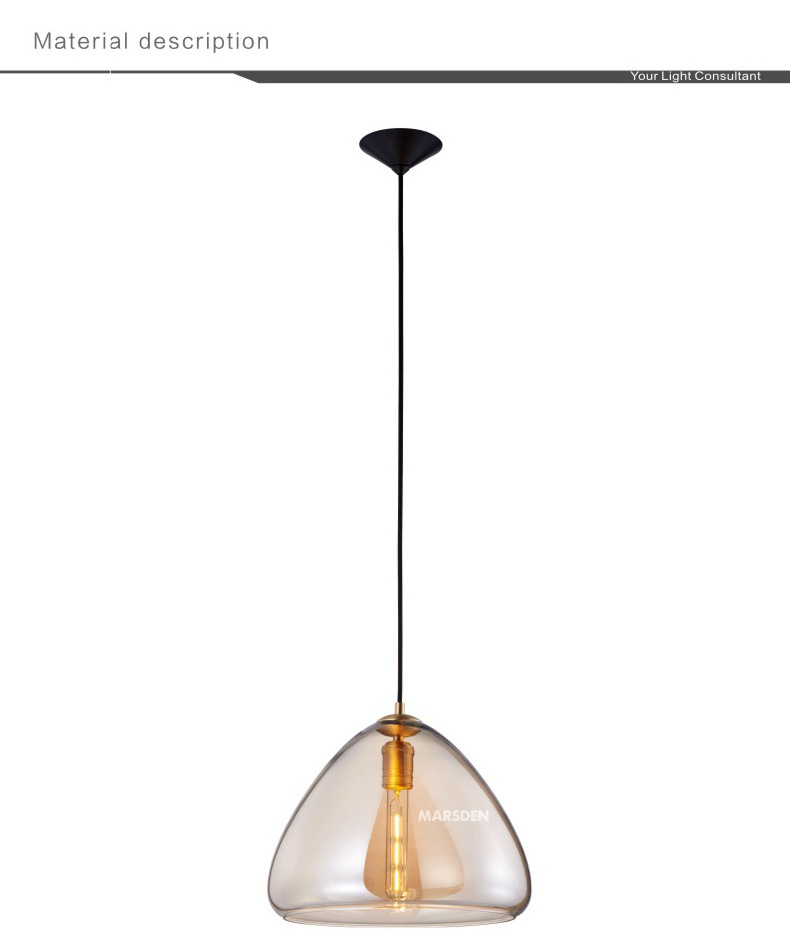 MARSDEN industrial restaurant hotel simple design light fixtures modern pendant lighting