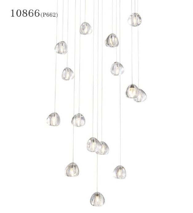 MARSDEN stairwell LED clear crystal pendant light modern kids room pendant lights