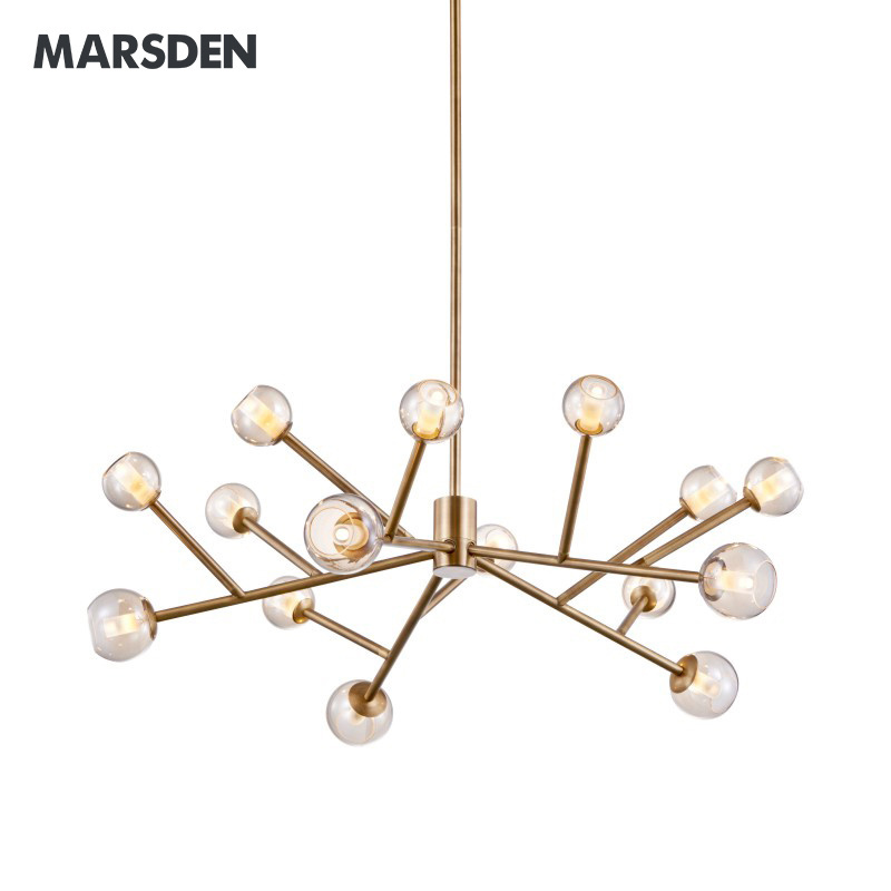 Modern Ceiling Light Sputnik Chandelier Gold Mid Century Light Fixture Ceiling Light for Dining Room Bedroom Foyer Hallway