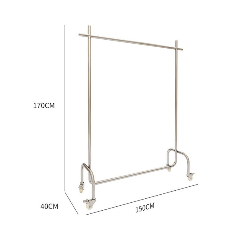 Fashion and luxury stainless steel clothing rack