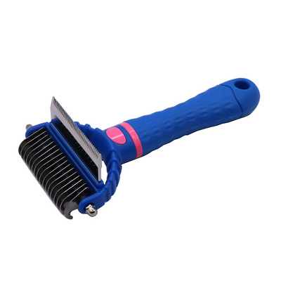 Double Sided Pet Deshedding And Dematting Tool Dog Cat Hair Grooming Comb Brush