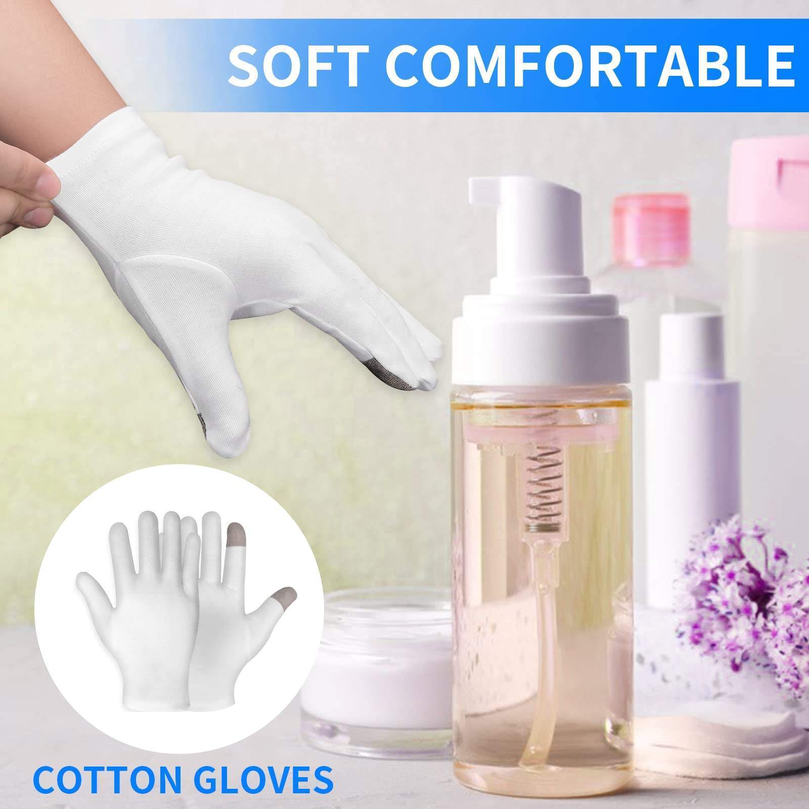 Soften Repair Skin Gel Moisture Treatment Feet Spa Care Socks And Touch Screen Moisturizing Eczema White Gloves