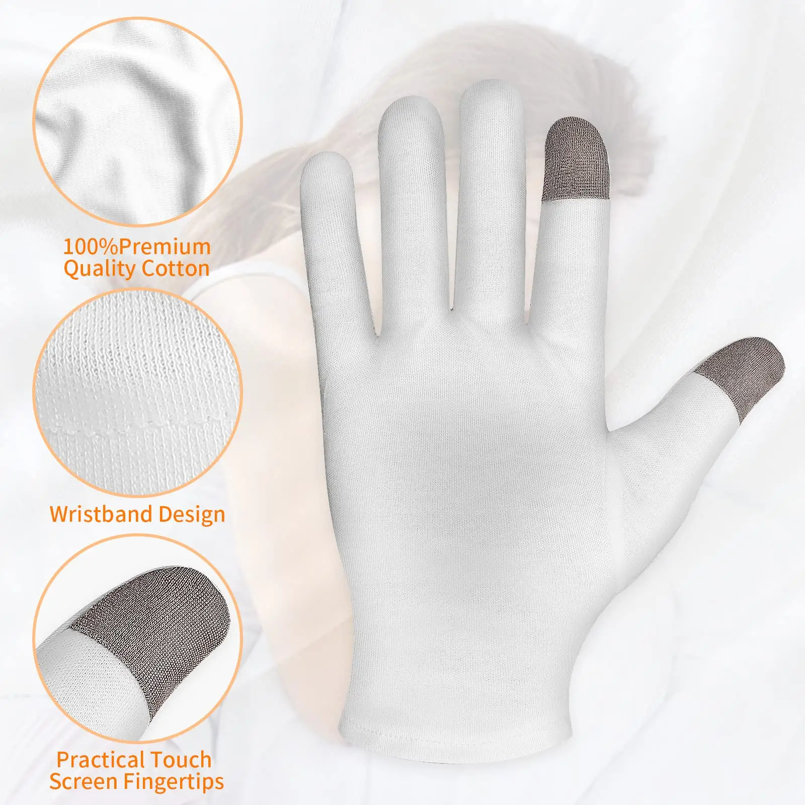 Soften Repair Skin Gel Moisture Treatment Feet Spa Care Socks And Touch Screen Moisturizing Eczema White Gloves