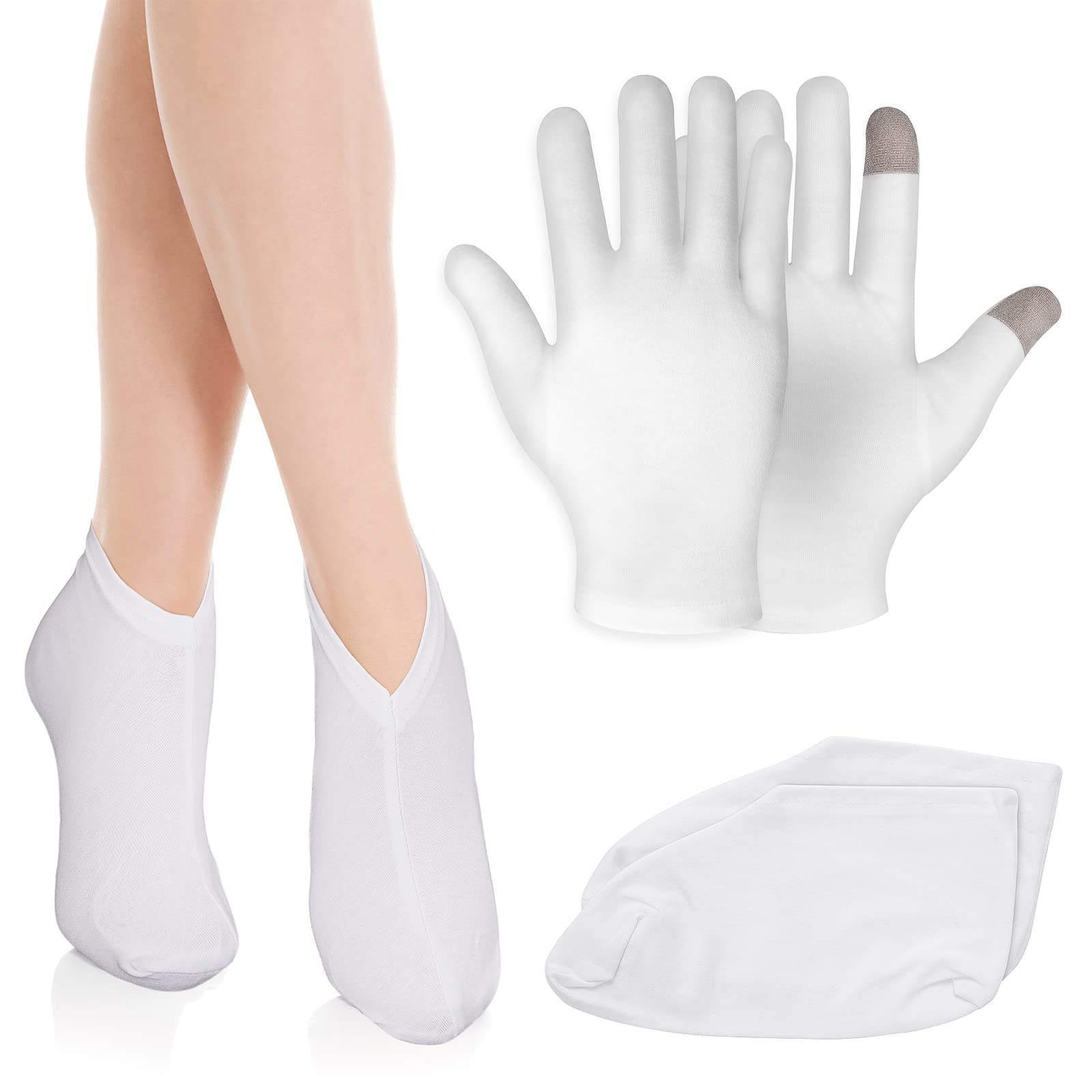 Soften Repair Skin Gel Moisture Treatment Feet Spa Care Socks And Touch Screen Moisturizing Eczema White Gloves