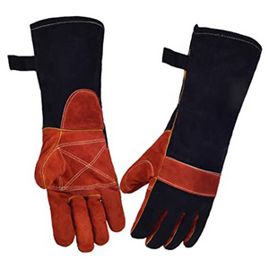 high-quality cow split leather fireproof working gardening babecue grilling roasting meat heat insulating  gloves