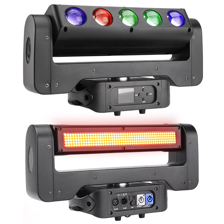 Marslite stage lighting factory strobe and beam light double sides 5 eyes led moving head light