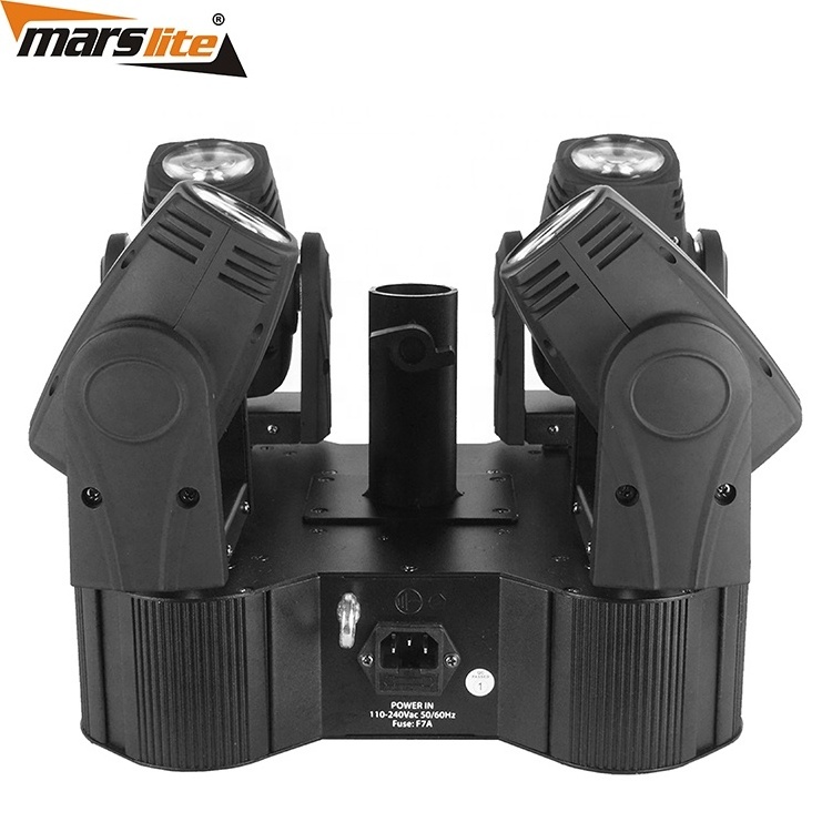 USA Warehouse Cheap  4 heads 10W RGBW 4in1 led mini moving head beam light DJ stage equipment lighting