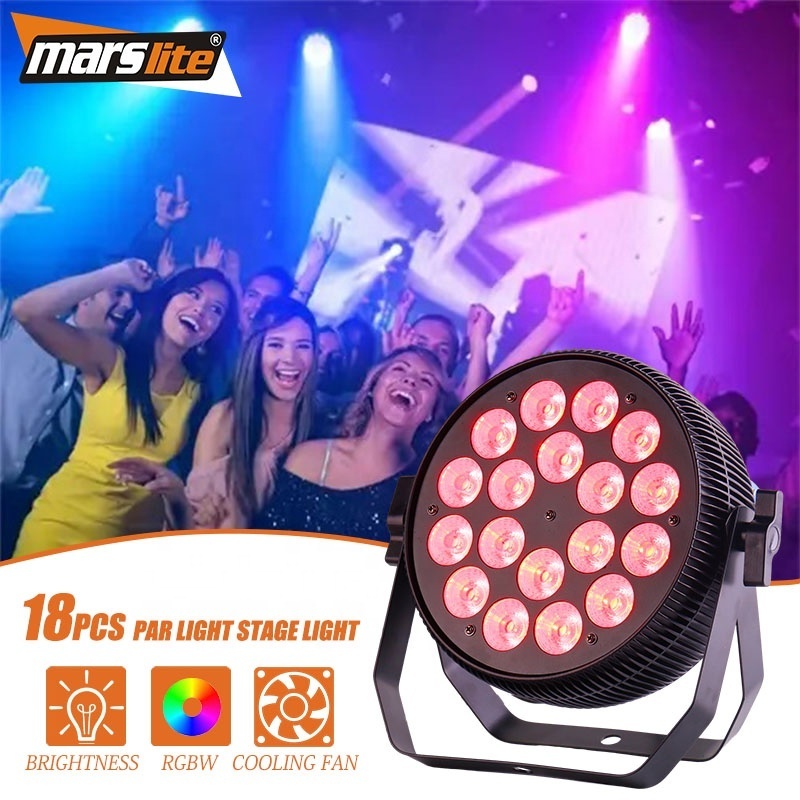 18*10w Led Par Light DMX RGBW 4in1 Flat Par Can Stage DJ Light Par Light For Wedding Party Disco Bar