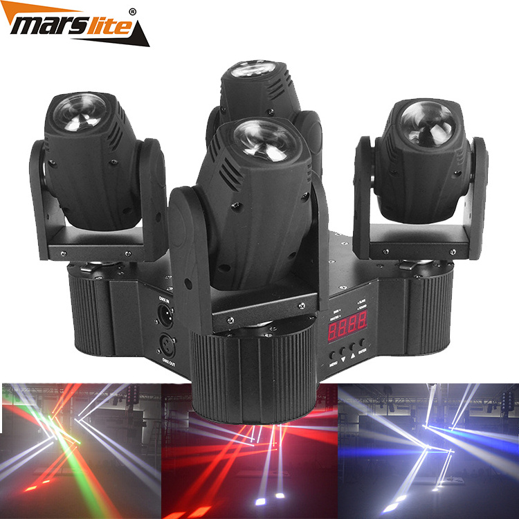 USA Warehouse Cheap  4 heads 10W RGBW 4in1 led mini moving head beam light DJ stage equipment lighting