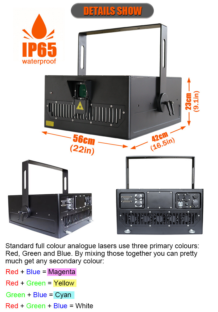 30w Laser Show Animation Sky Beam Outdoor 40kpps Full Color Sky Beam Laser Light