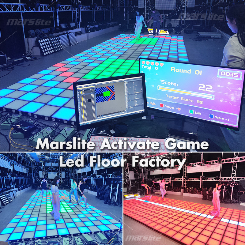 99 Games Programs Activate Game Led Floor 30x30cm Interactive Light Pro Kid Game Floor Dance Led Factory