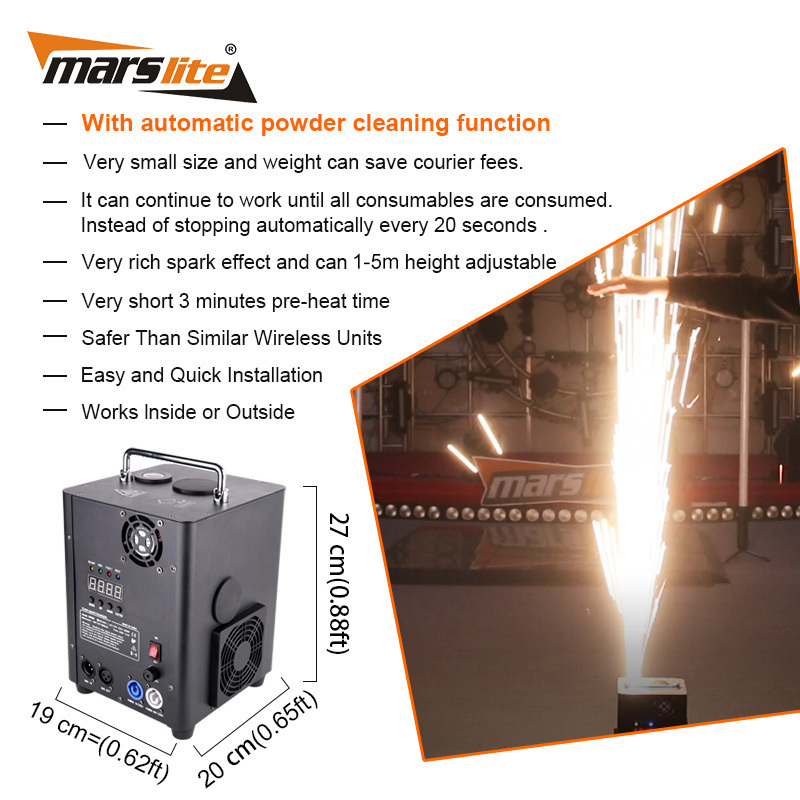 Cold Spark Machine 600W With Case Cold Fireworks Sparkler Machine Pyro Sparkular Cold Spark Machine For Wedding Party Dj