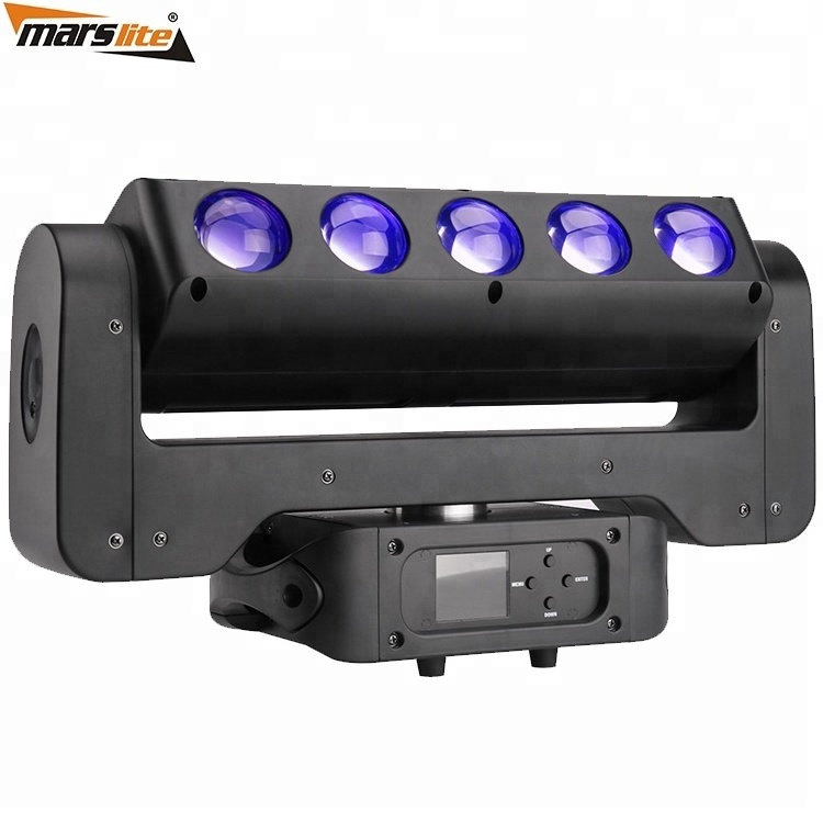 Marslite stage lighting factory strobe and beam light double sides 5 eyes led moving head light