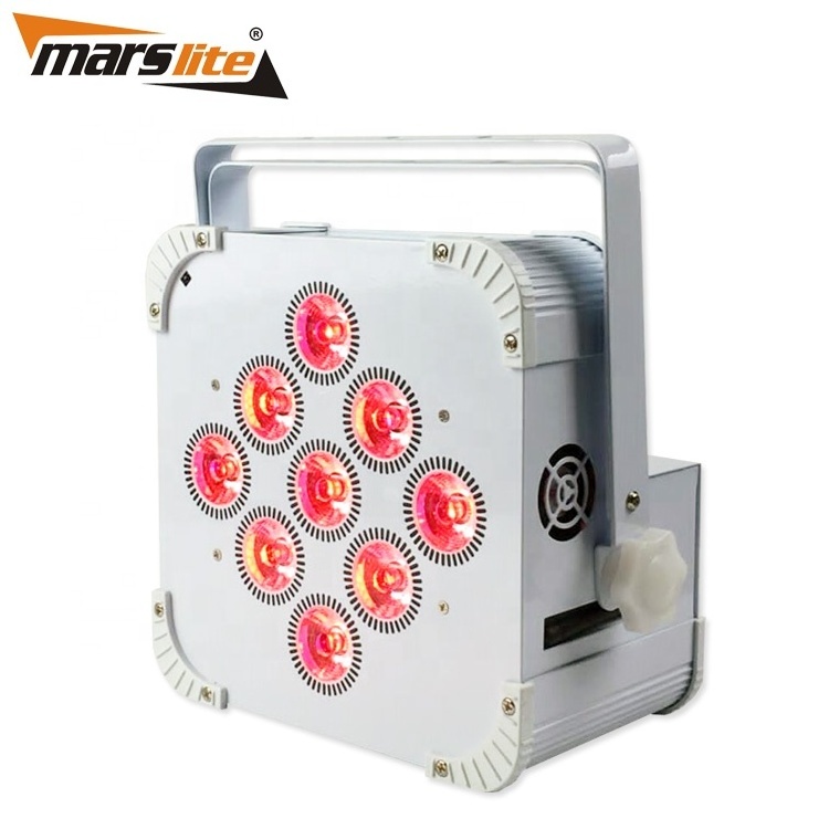 Wholesale price led slim par 9x18W 6in1 RGBWA UV dmx512 led uplights wireless dmx battery powered led par