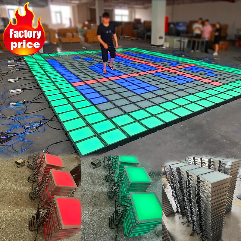 99 Games Programs Activate Game Led Floor 30x30cm Interactive Light Pro Kid Game Floor Dance Led Factory