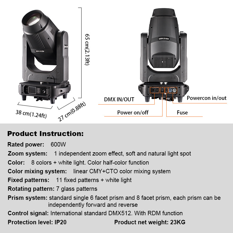 Marslite 500W LED 3in1 BSW Beam Spot Wash CTO CMY Moving Head Light Pro Theatre Teletorium Stage Beam Lighting Equipment