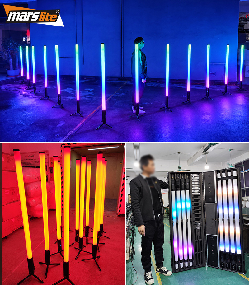 Pro Wireless Titan Tube Light APP Remote DMX Control IP65 Outdoor Disco Party Dj Lights RGB Tube Light With Battery