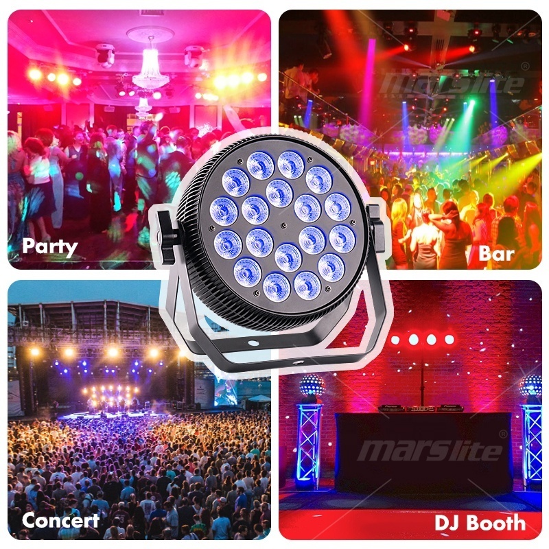 18*10w Led Par Light DMX RGBW 4in1 Flat Par Can Stage DJ Light Par Light For Wedding Party Disco Bar