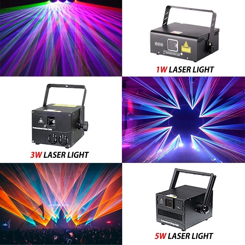 Ilda Laser Projector Light Show Lazer 1W 3W 5W Rgb Laser Light Animation Party Laser Stage Lights For Night Club Dj Disco