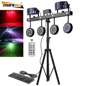 Professional Portable Dj Lights Disco Dj Equipment Gig Bar Luces Para Discoteca DMX RGBW Led Par Bar Stage Lighting With Stand