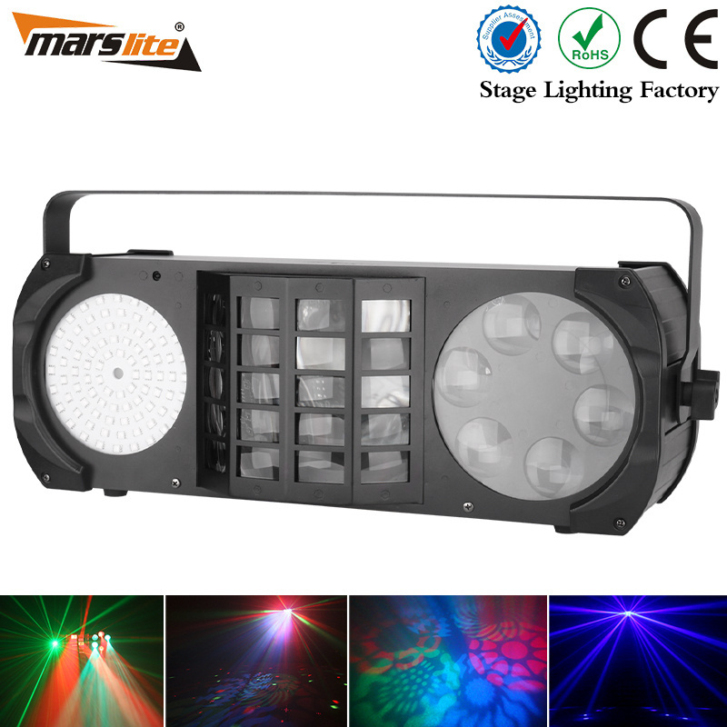 Fashion new arrival hotsale RGBW 4FX-IN-1 strobe +gobo +derby +laser combine led stage effect light