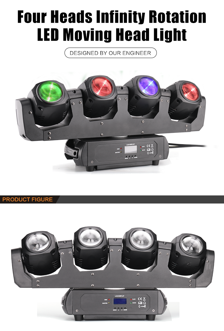 DJ Lights RGBW infinity rotation led moving head light stage bar DJ disco light