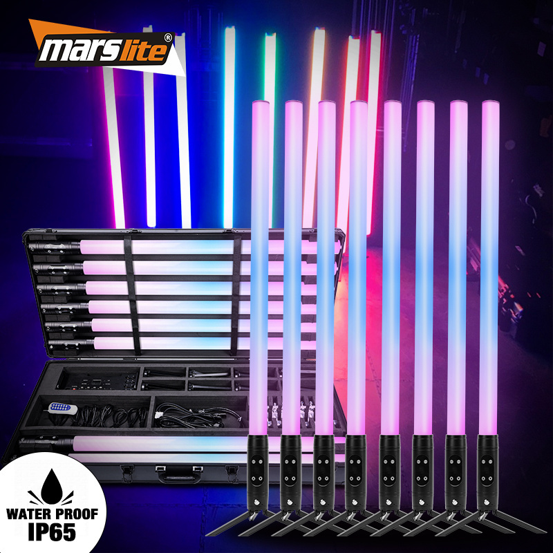 Marslite Wireless Battery 360 Pixel Tube IP65 Waterproof Rgb Rechargeable Led Tube Light Bar