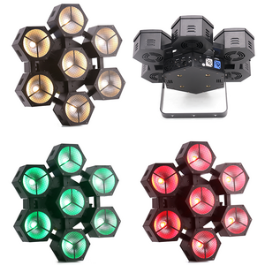 Marslite Portman Lights 7X40W COB Full Color Retro Stage Light DMX Control Atomic Vintage Halogen Effect Retro Dj Light