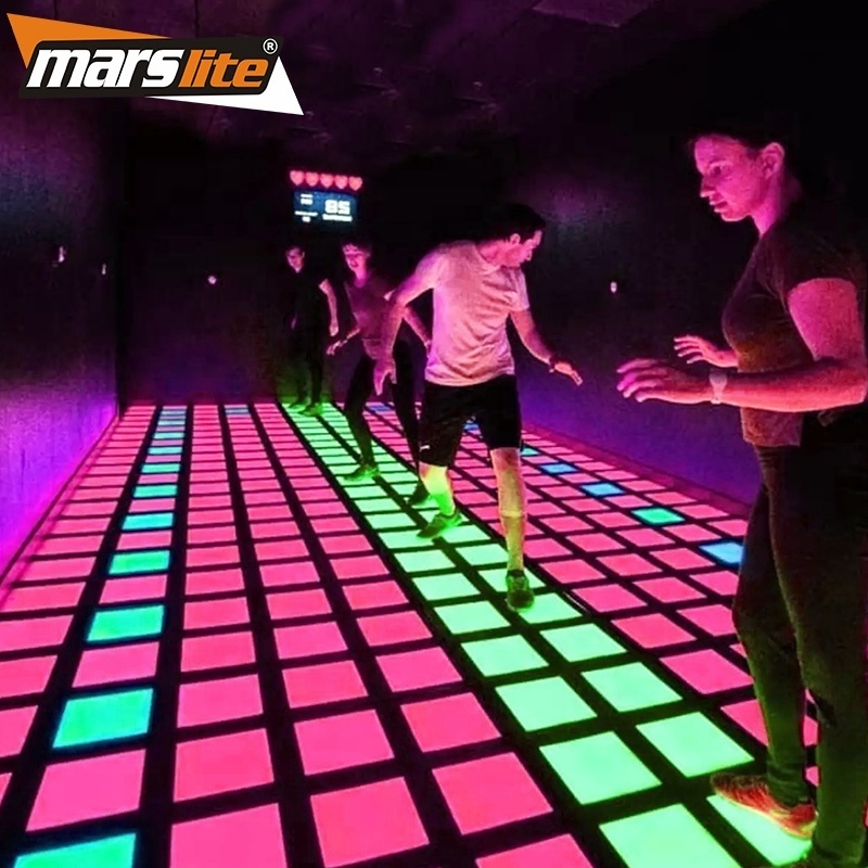 Marslite Activate Game Led Floor 30x30cm Interactive Light Active 99 Game Interactive Led Dance Floor Factory