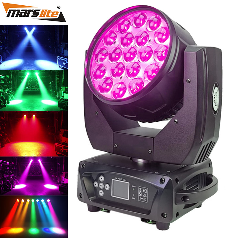 Marslite 19x15w Wash Moving Head Zoom Dj Club Stage Light Led Moving Head Wash