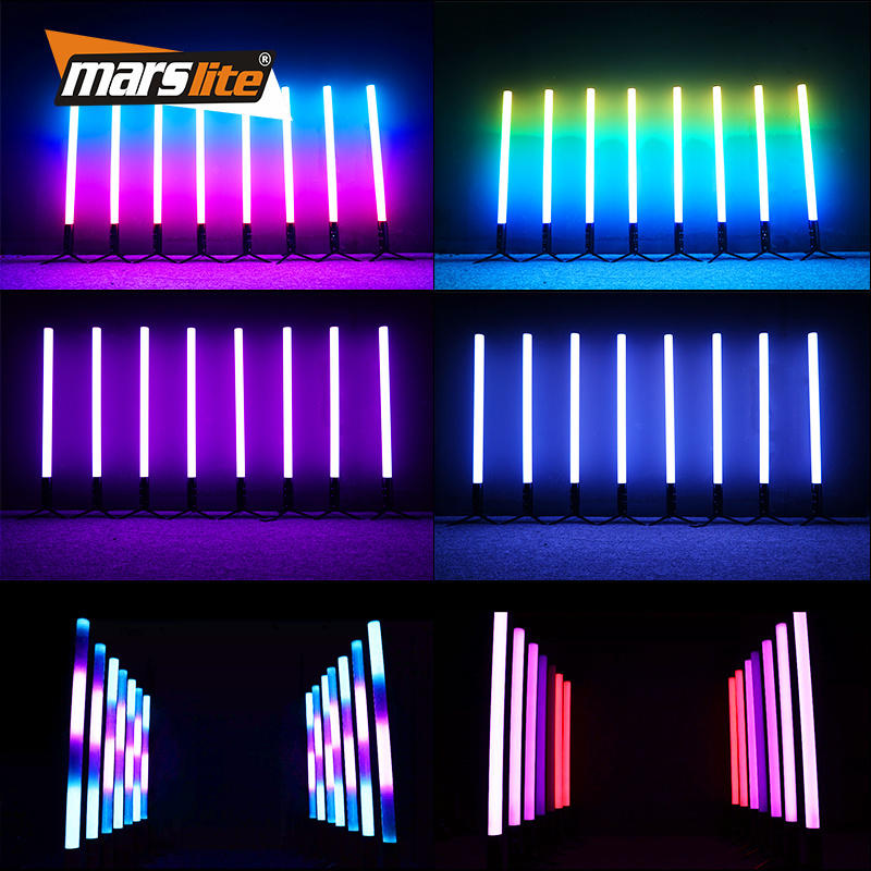 Marslite Wireless Battery 360 Pixel Tube IP65 Waterproof Rgb Rechargeable Led Tube Light Bar