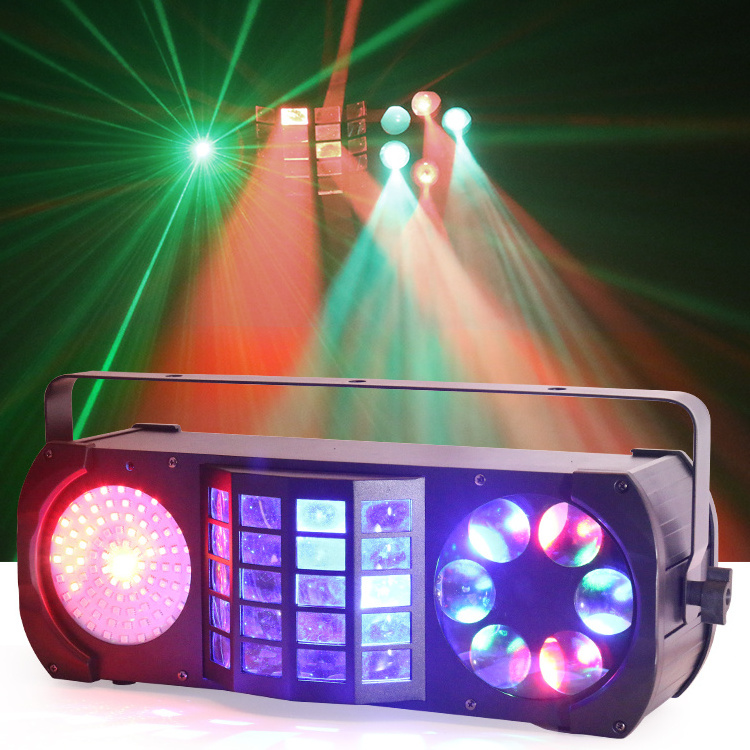 Fashion new arrival hotsale RGBW 4FX-IN-1 strobe +gobo +derby +laser combine led stage effect light