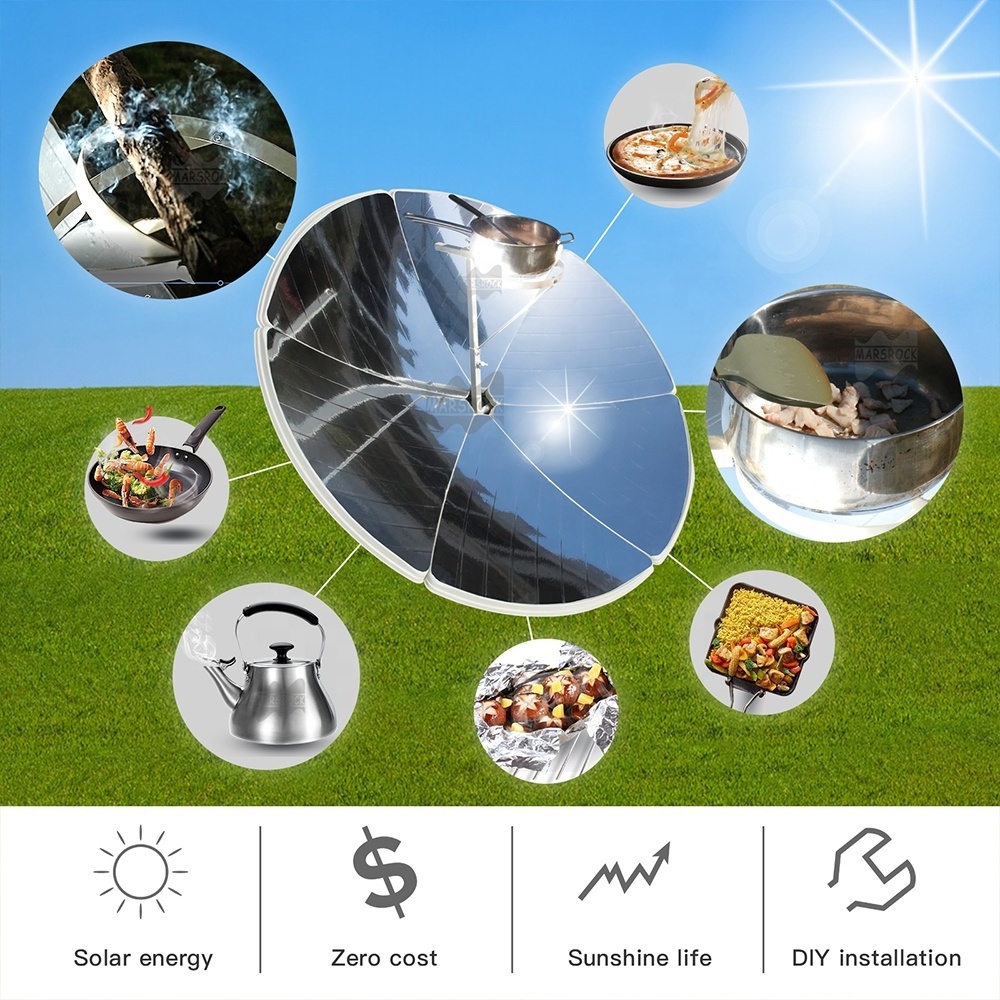 Mars Rock 1800W Panel Homage Reflective Go Sun Portable Parabol Rice Solar Power Stove Oven Parabolic Solar Cooker for Home