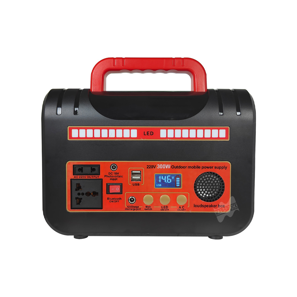 320Wh 12.8V Wholesale Custom Private Lithium Ion Batteries Solar Energy Products 3W LED Lamp Portable Battery Power Station