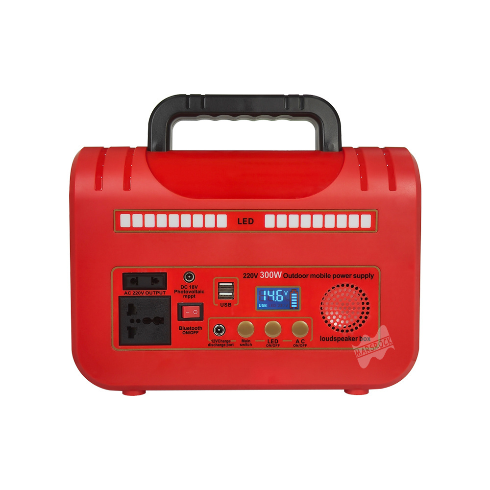 320Wh 12.8V Wholesale Custom Private Lithium Ion Batteries Solar Energy Products 3W LED Lamp Portable Battery Power Station