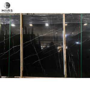 High Quality Natural Black Marble Slabs Nero Marquina Marble Tile For Floor Countertops Decoration